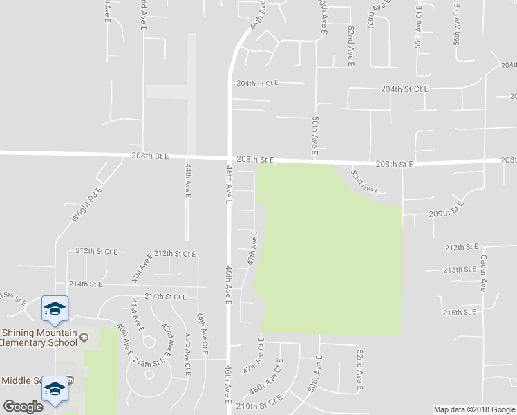 map of restaurants, bars, coffee shops, grocery stores, and more near 20925 47th Avenue East in Spanaway