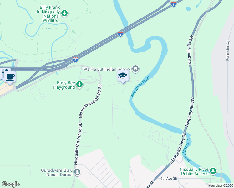 map of restaurants, bars, coffee shops, grocery stores, and more near 206 Conine Street Southeast in Olympia