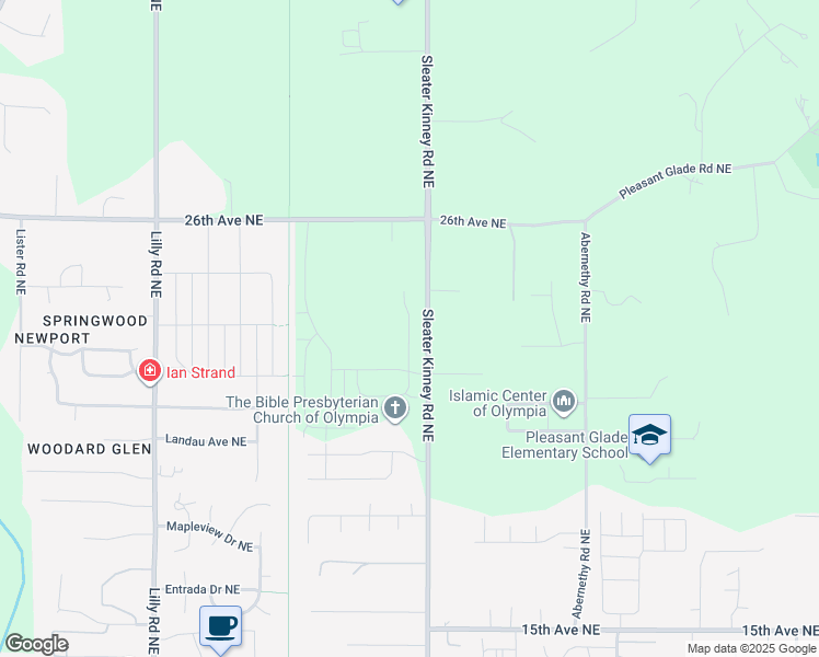 map of restaurants, bars, coffee shops, grocery stores, and more near 2255 Sleater Kinney Road Northeast in Olympia