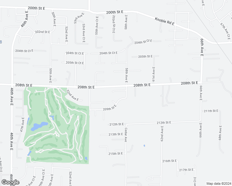 map of restaurants, bars, coffee shops, grocery stores, and more near 5626 208th Street Court East in Spanaway