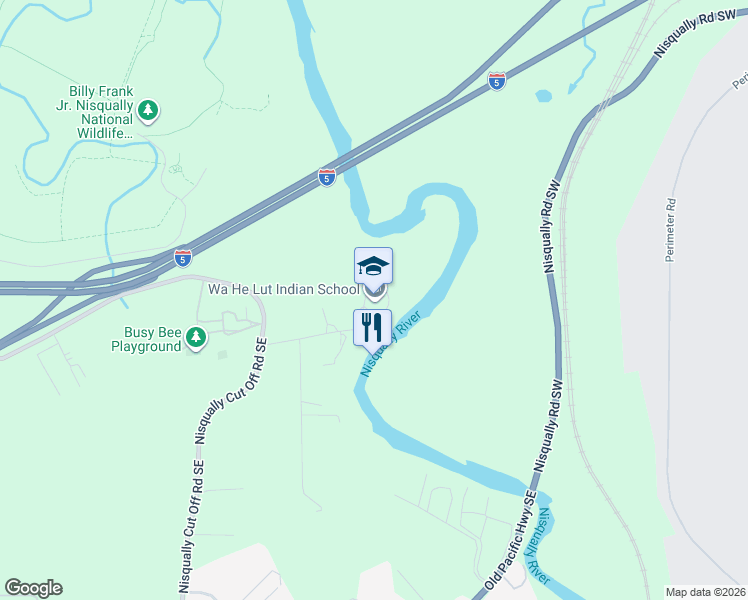 map of restaurants, bars, coffee shops, grocery stores, and more near 11110 Conine Avenue Southeast in Olympia