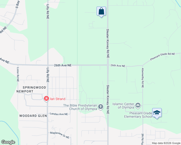 map of restaurants, bars, coffee shops, grocery stores, and more near 4005-4039 26th Avenue Northeast in Olympia