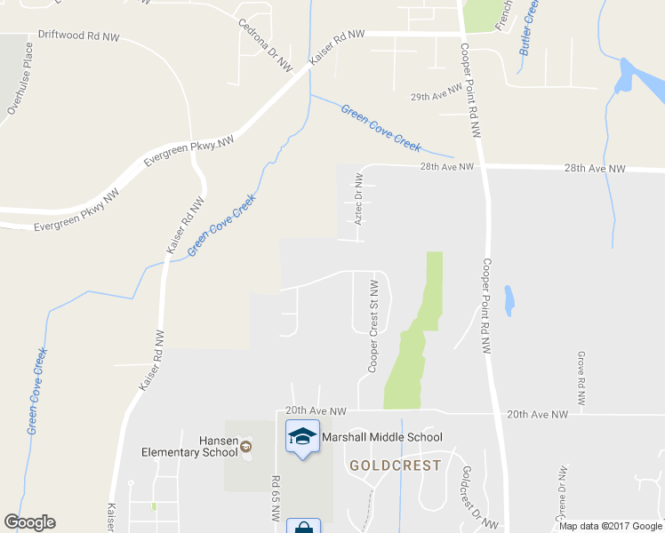 map of restaurants, bars, coffee shops, grocery stores, and more near 3802 Cooper Crest Drive Northwest in Olympia