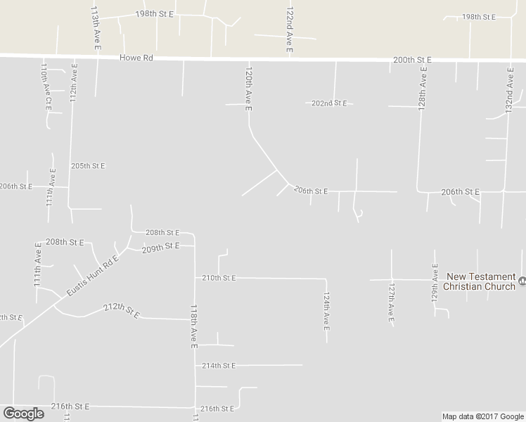 map of restaurants, bars, coffee shops, grocery stores, and more near 12020 205th Street Court East in Graham