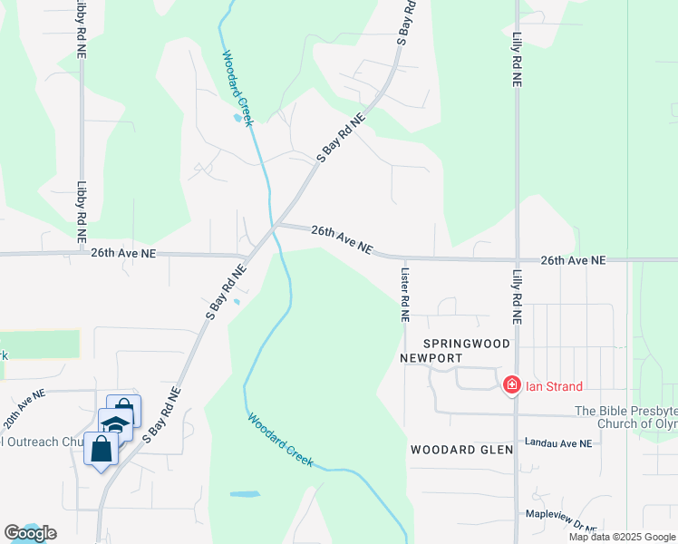 map of restaurants, bars, coffee shops, grocery stores, and more near 3315 26th Avenue Northeast in Olympia
