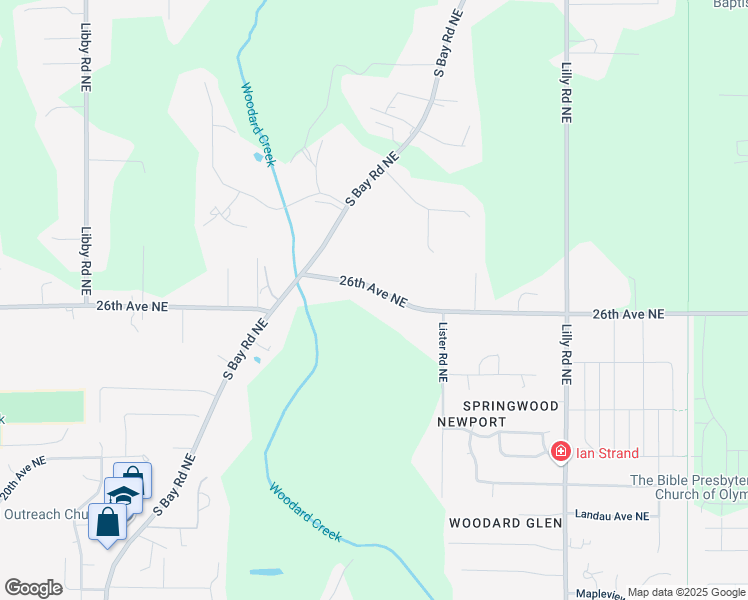 map of restaurants, bars, coffee shops, grocery stores, and more near 3315 26th Avenue Northeast in Olympia