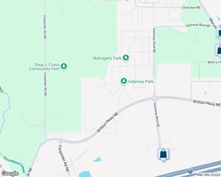 map of restaurants, bars, coffee shops, grocery stores, and more near 6604 Svea Court Northeast in Lacey