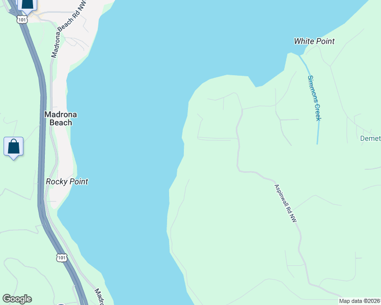 map of restaurants, bars, coffee shops, grocery stores, and more near 3229 Aspinwall Road Northwest in Olympia