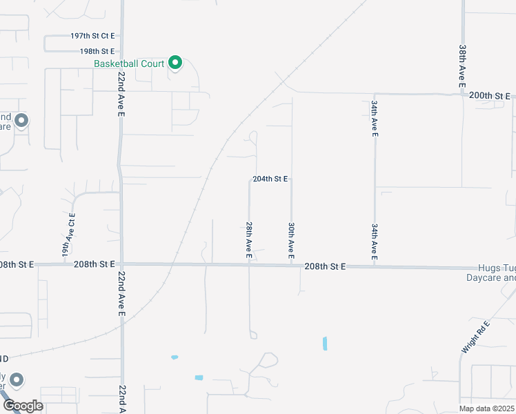 map of restaurants, bars, coffee shops, grocery stores, and more near 20516 28th Avenue East in Spanaway