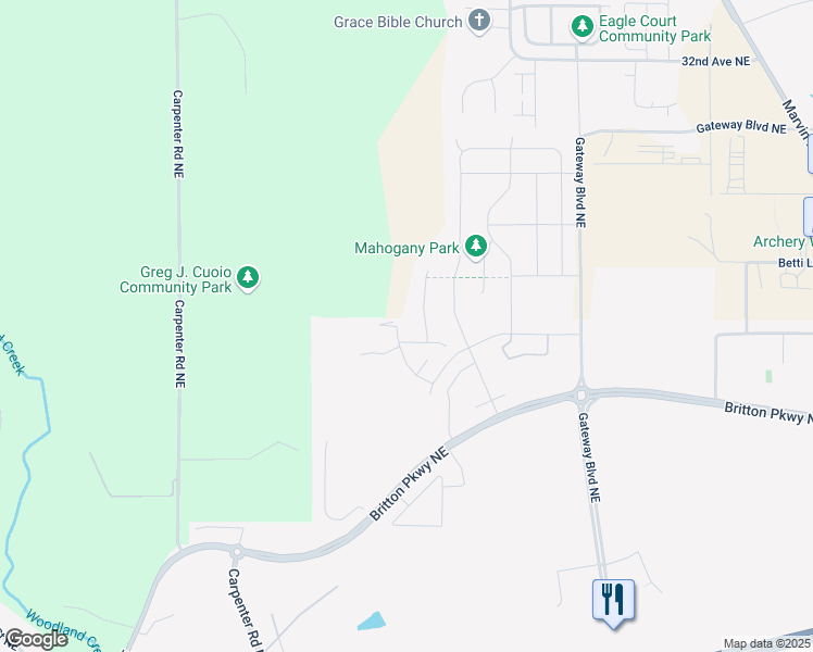 map of restaurants, bars, coffee shops, grocery stores, and more near 6604 Svea Court Northeast in Lacey