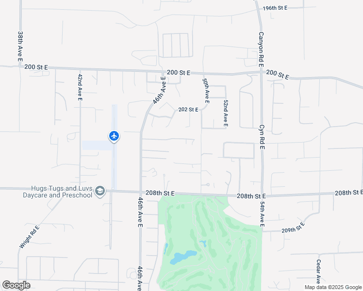 map of restaurants, bars, coffee shops, grocery stores, and more near 4826 204th Street Court East in Spanaway