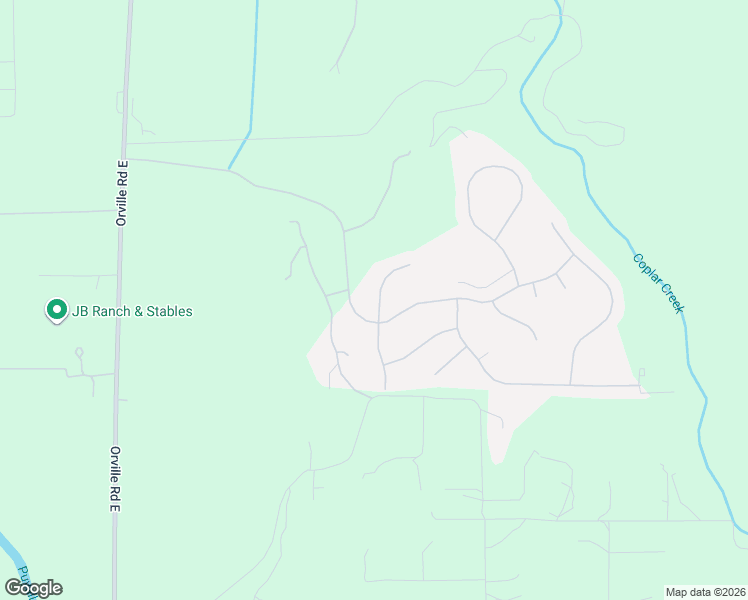 map of restaurants, bars, coffee shops, grocery stores, and more near 20416 190th Avenue East in Orting