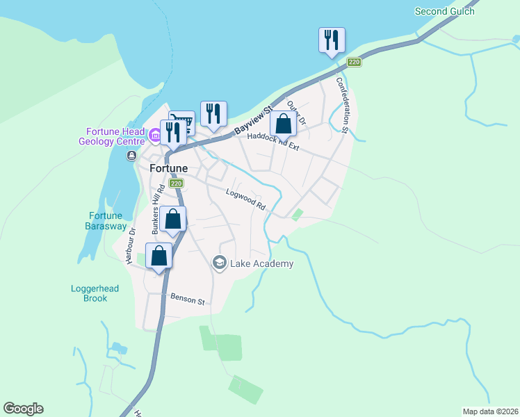 map of restaurants, bars, coffee shops, grocery stores, and more near 34 Logwood Road in Lawn