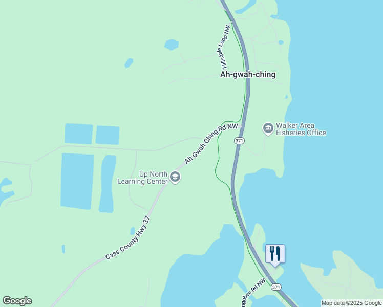 map of restaurants, bars, coffee shops, grocery stores, and more near 7232 Ah Gwah Ching Road Northwest in Walker