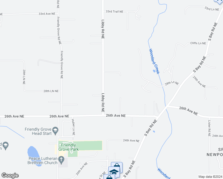 map of restaurants, bars, coffee shops, grocery stores, and more near 2744 Libby Road Northeast in Olympia