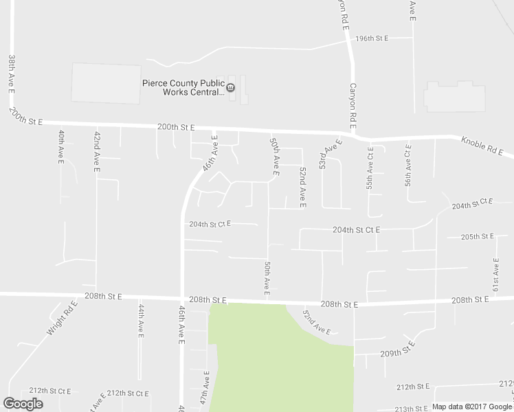 map of restaurants, bars, coffee shops, grocery stores, and more near 20303 49th Avenue East in Spanaway
