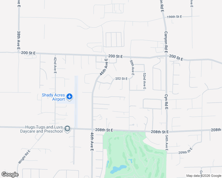 map of restaurants, bars, coffee shops, grocery stores, and more near 20315 48th Avenue East in Spanaway