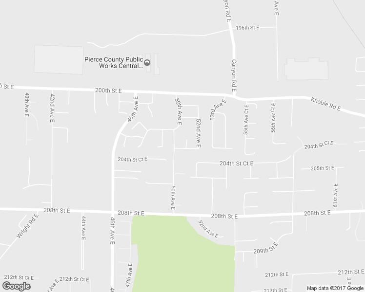 map of restaurants, bars, coffee shops, grocery stores, and more near 20318 51st Avenue East in Spanaway