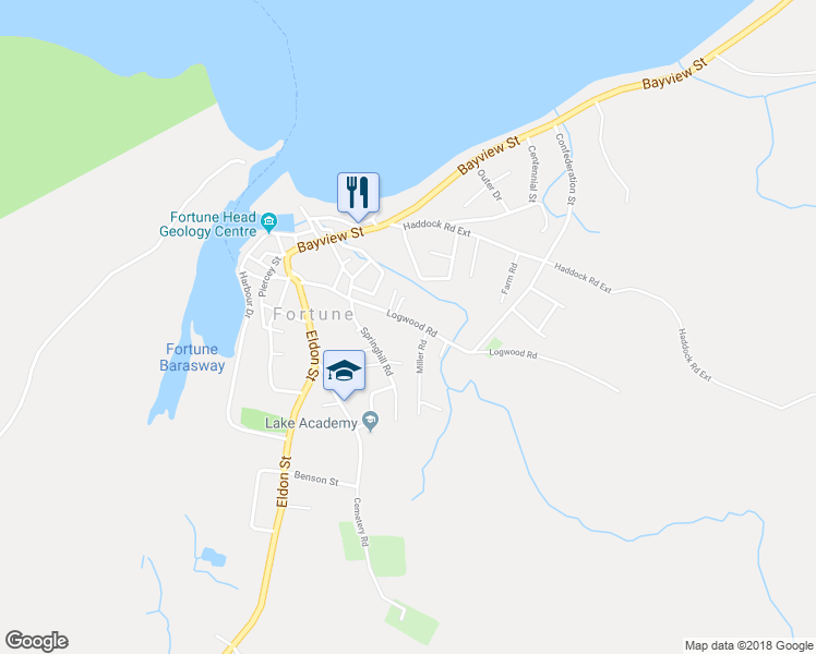 map of restaurants, bars, coffee shops, grocery stores, and more near 22 Logwood Road in Lawn