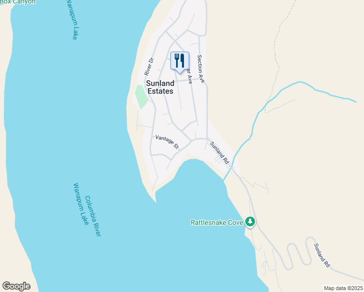 map of restaurants, bars, coffee shops, grocery stores, and more near 25112 Wanapum Street in Quincy