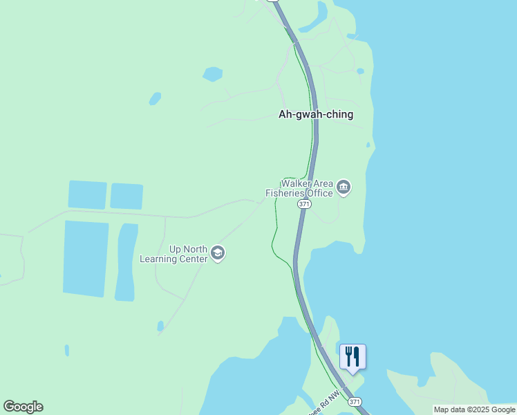 map of restaurants, bars, coffee shops, grocery stores, and more near 7232 Ah Gwah Ching Road Northwest in Walker