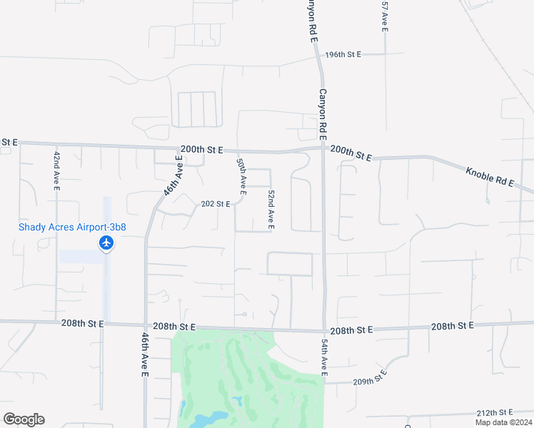 map of restaurants, bars, coffee shops, grocery stores, and more near 20216 52nd Avenue East in Spanaway