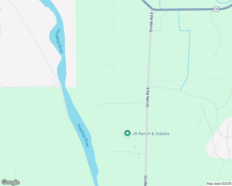 map of restaurants, bars, coffee shops, grocery stores, and more near 20016 Orville Road East in Orting