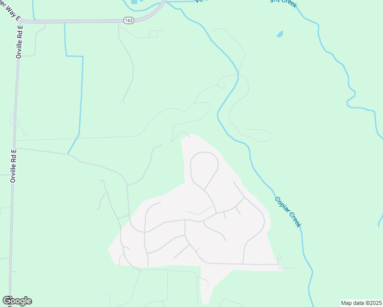 map of restaurants, bars, coffee shops, grocery stores, and more near 20012 194th Ave E in Orting