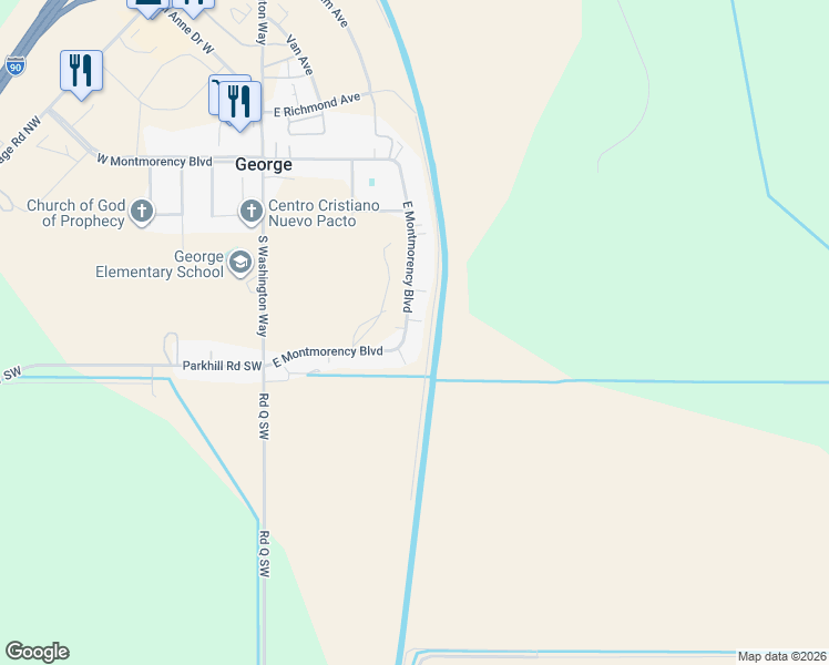 map of restaurants, bars, coffee shops, grocery stores, and more near 181 E Montmorency Blvd in Quincy