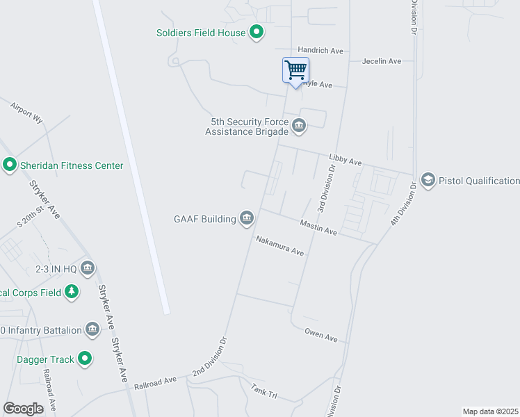 map of restaurants, bars, coffee shops, grocery stores, and more near in Joint Base Lewis-McChord