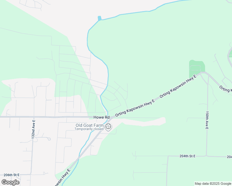 map of restaurants, bars, coffee shops, grocery stores, and more near 19703 140th Avenue Court East in Graham