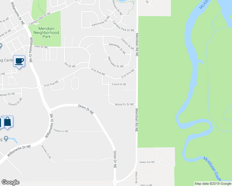 map of restaurants, bars, coffee shops, grocery stores, and more near 3092 White Fir Drive Northeast in Lacey