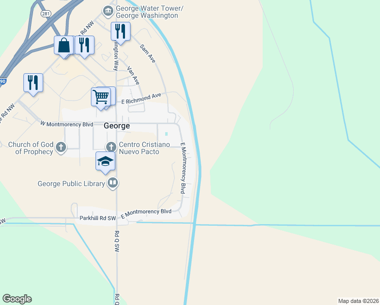 map of restaurants, bars, coffee shops, grocery stores, and more near 153 East Montmorency Boulevard in Quincy