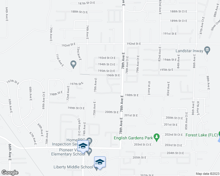 map of restaurants, bars, coffee shops, grocery stores, and more near 19714 76th Avenue Court East in Spanaway