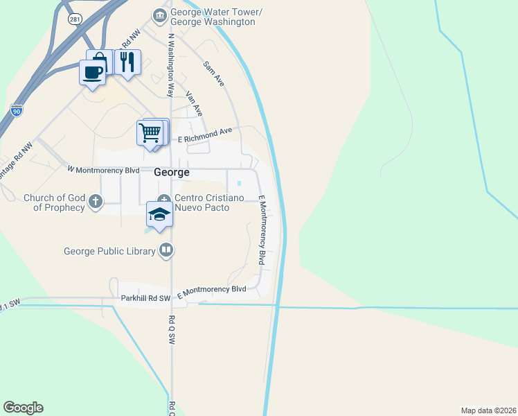 map of restaurants, bars, coffee shops, grocery stores, and more near 153 East Montmorency Boulevard in Quincy