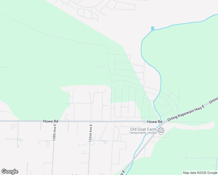 map of restaurants, bars, coffee shops, grocery stores, and more near 19611 133rd Avenue Court East in Graham