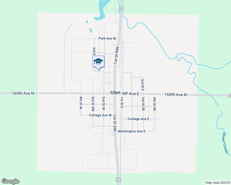 map of restaurants, bars, coffee shops, grocery stores, and more near in Ulen