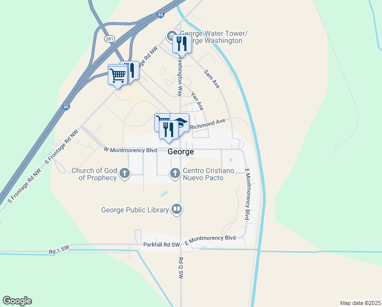 map of restaurants, bars, coffee shops, grocery stores, and more near 108 East Montmorency Boulevard in Quincy