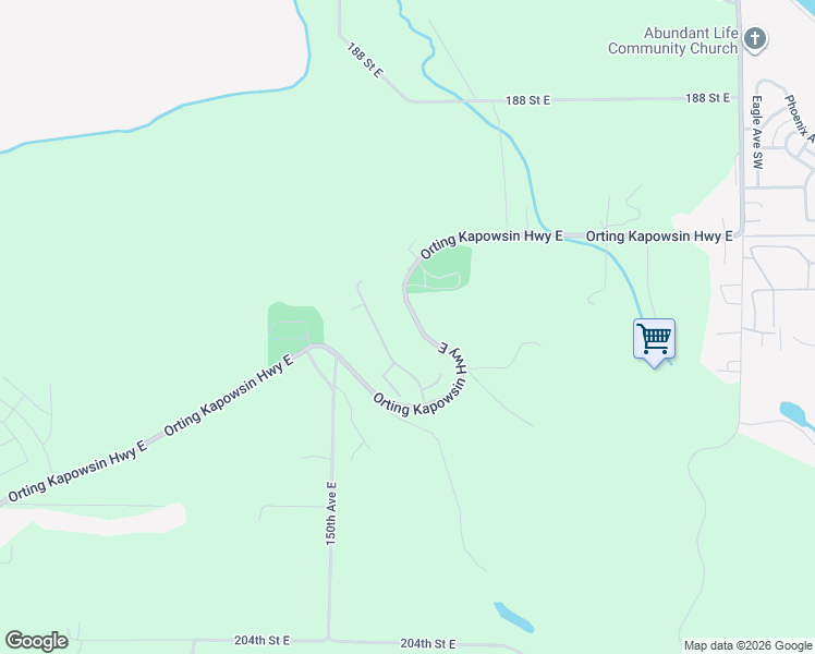 map of restaurants, bars, coffee shops, grocery stores, and more near 19409 Orting Kapowsin Highway East in Orting