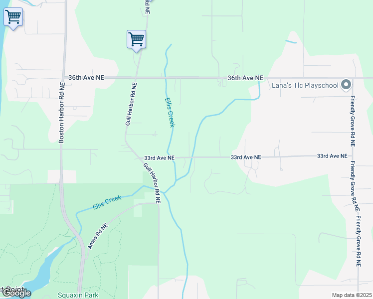map of restaurants, bars, coffee shops, grocery stores, and more near 1282 33rd Avenue Northeast in Olympia