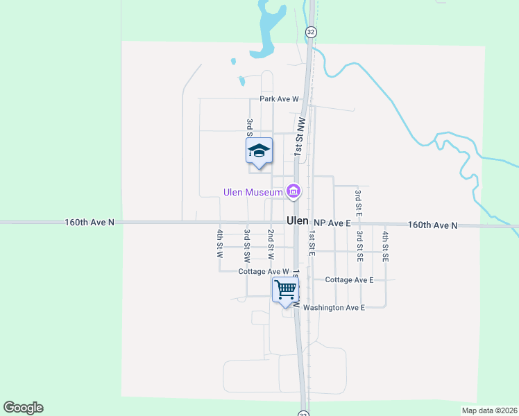 map of restaurants, bars, coffee shops, grocery stores, and more near in Ulen