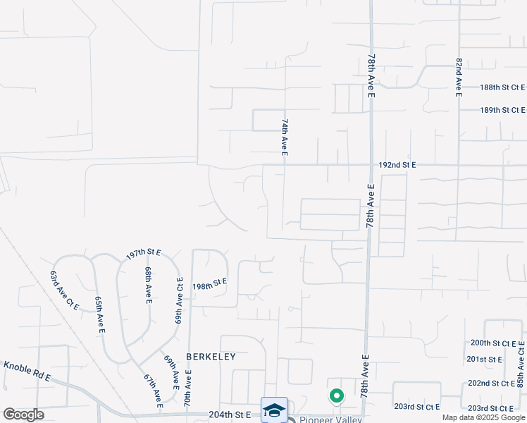 map of restaurants, bars, coffee shops, grocery stores, and more near 19318 73rd Avenue East in Spanaway