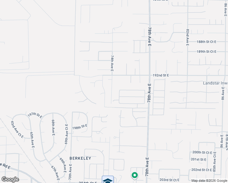 map of restaurants, bars, coffee shops, grocery stores, and more near 19320 74th Avenue East in Spanaway