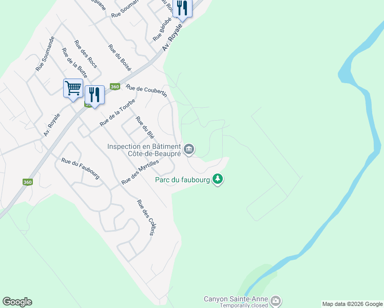 map of restaurants, bars, coffee shops, grocery stores, and more near 123 Rue de Coubertin in Saint-Ferréol-les-Neiges