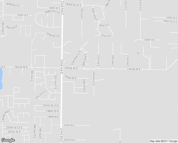 map of restaurants, bars, coffee shops, grocery stores, and more near 2526 192nd Street East in Spanaway