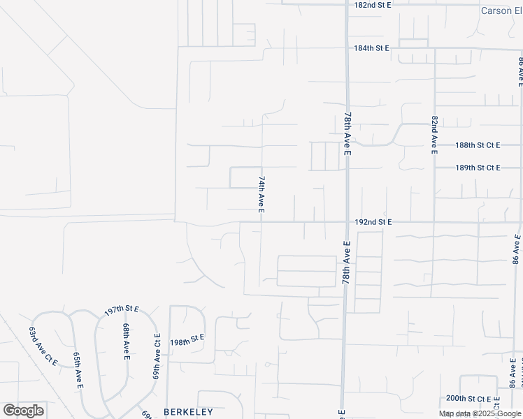 map of restaurants, bars, coffee shops, grocery stores, and more near 11106 191st Street Court East in Puyallup