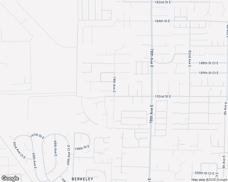map of restaurants, bars, coffee shops, grocery stores, and more near 11033 191st Street Court East in Puyallup