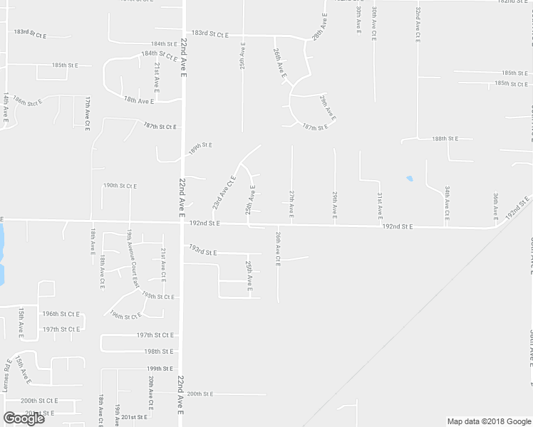 map of restaurants, bars, coffee shops, grocery stores, and more near 2530 191st Street Court East in Tacoma