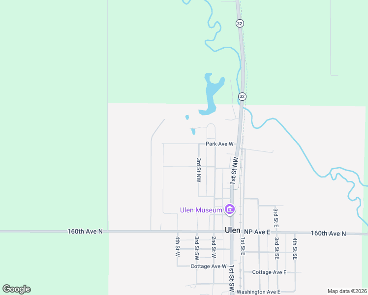map of restaurants, bars, coffee shops, grocery stores, and more near 305 Park Avenue West in Ulen