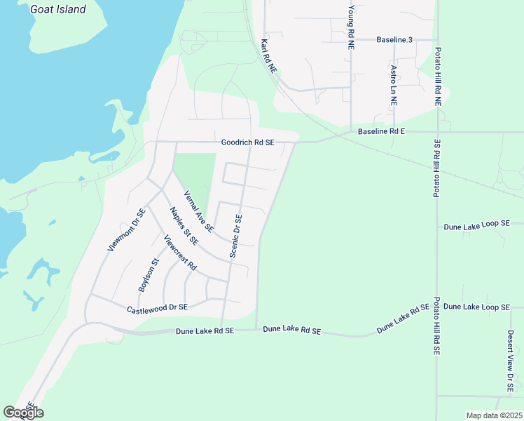 map of restaurants, bars, coffee shops, grocery stores, and more near 9499 Benjamin Way Southeast in Moses Lake